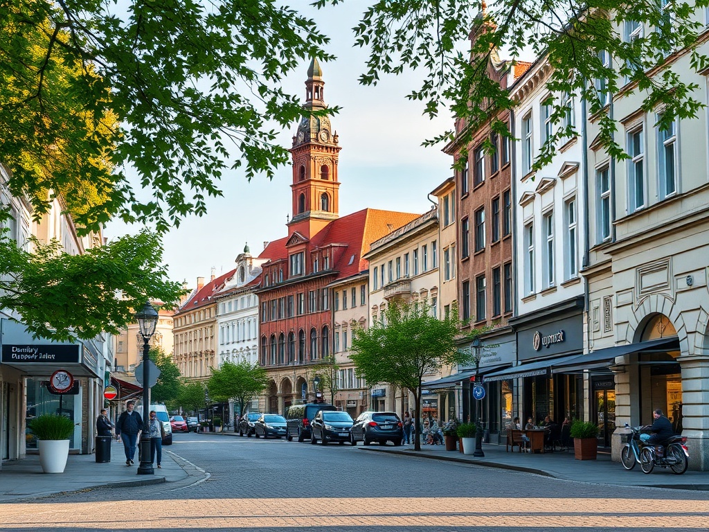 Mapa Nowego Sącza z zaznaczonymi punktami usługowymi, ilustrująca infrastrukturę miasta